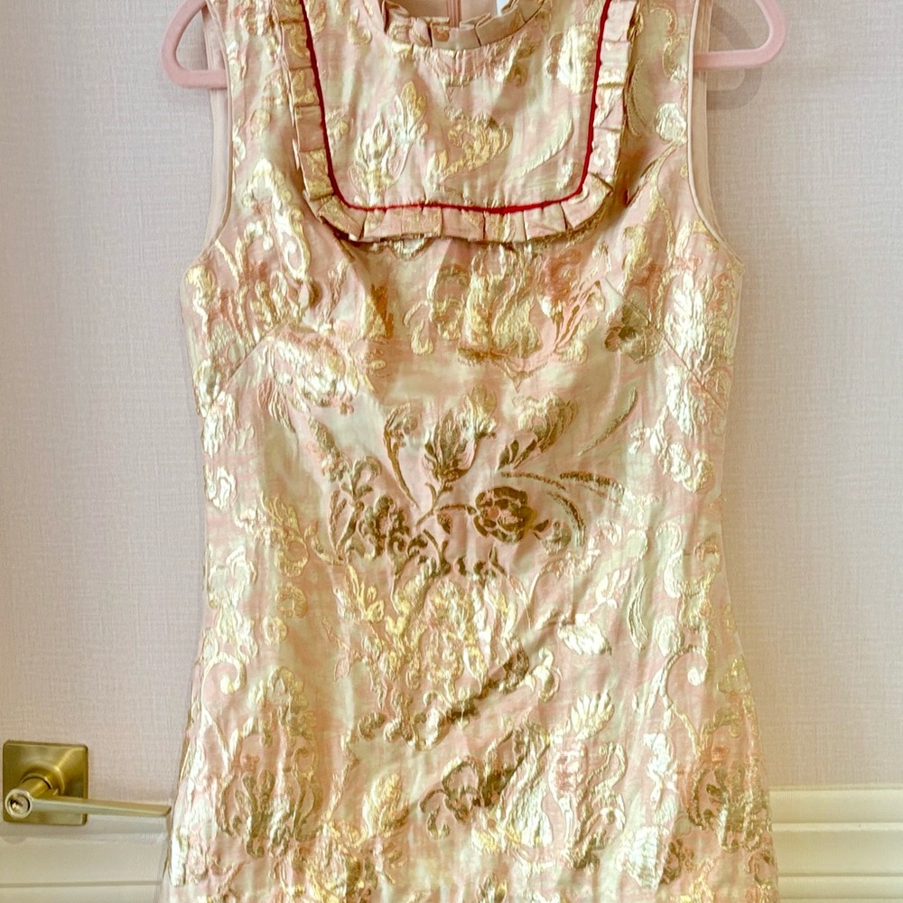 Sandro Gold and Cream Floral Dress
